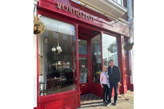 Mont Rouge, Southsea, renowned for its French-inspired fine dining, has reopened under fresh management.
Pictured: Richard and Debbie Peckham