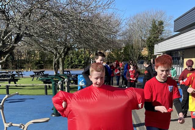Comic Relief fun at Gomer Junior School.
