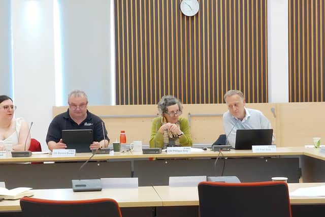 From L: Cllr A Redsull, Cllr R Brown, Cllr Philippa Gray And Cllr Paul Gray at a Havant Borough Council on August 6. The fate of the Norse South East trade bin collection service has been decided.