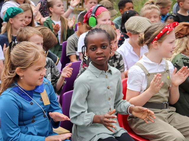 Highbury Primary School, Portsmouth celebrates D-Day on Friday 7th June 2024Picture: Habibur Rahman