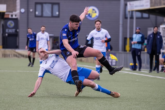 An Andover New Street Swifts player makes a tackle. Picture by Alex Shute