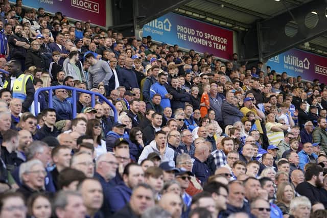 Pompey fans at Fratton Park