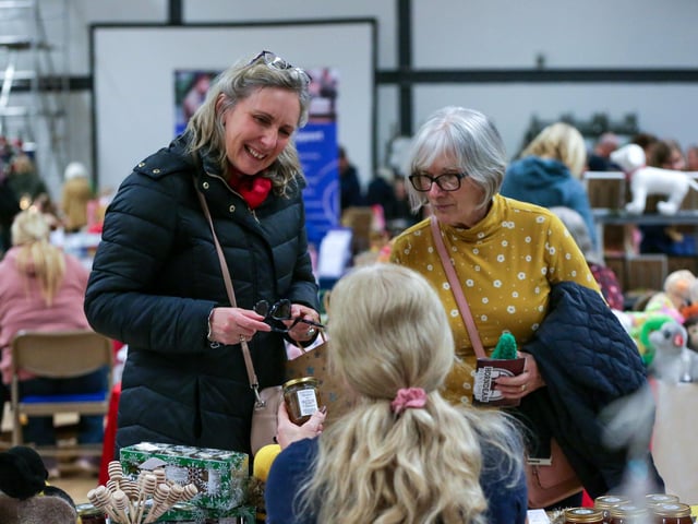 Families headed to Horndean Technology College on Saturday, November 16 to enjoy a festive afternoon at the Christmas Fayre. Picture: Chris Moorhouse (161124-48)