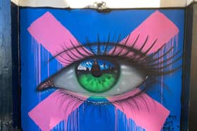 Artist MyDogSighs raising awareness on homelessness with his new work in Albert Road, Southsea on Monday 23rd January 2023Picture: MyDogSighs
