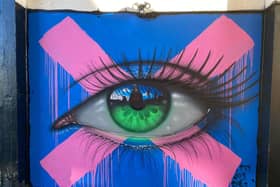 Artist MyDogSighs raising awareness on homelessness with his new work in Albert Road, Southsea on Monday 23rd January 2023
Picture: MyDogSighs