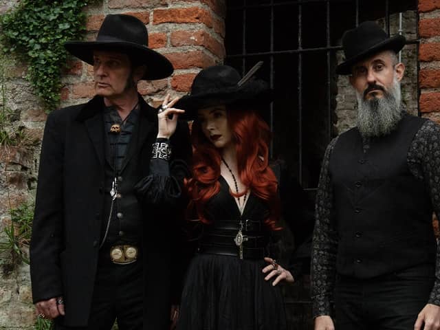 Heathen Apostles, from left: Chopper Franklin, Mather Louth and Luis Mascaro  Picture: Rebecca Van Der Schaft