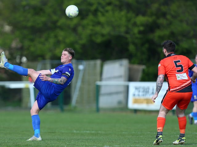 AFC Portchester Reserves (orange) v Baffins Milton Rovers Reserves. Picture: Chris Moorhouse
