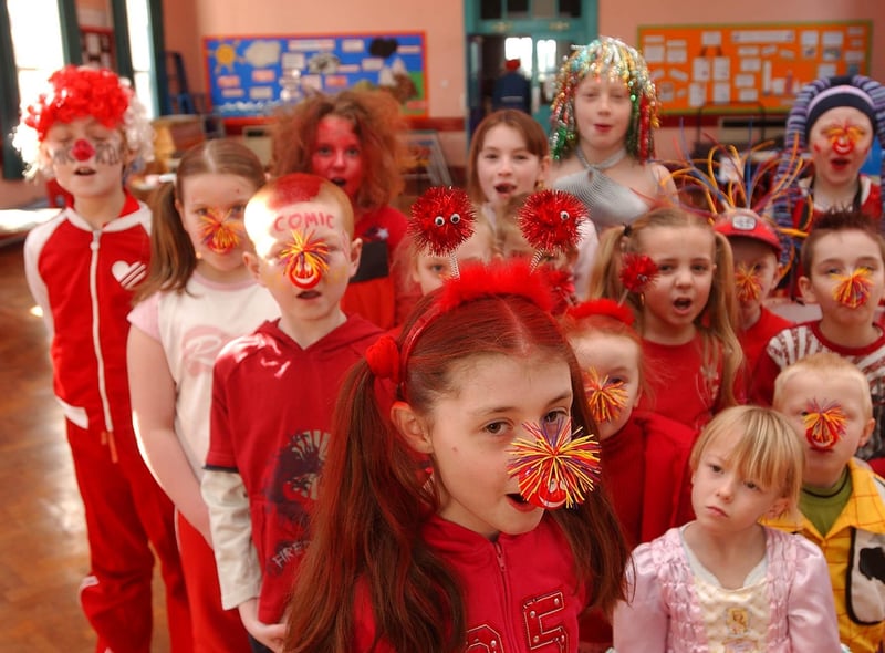 Comic Relief reminders from Yohden Primary School 17 years ago. Recognise anyone?