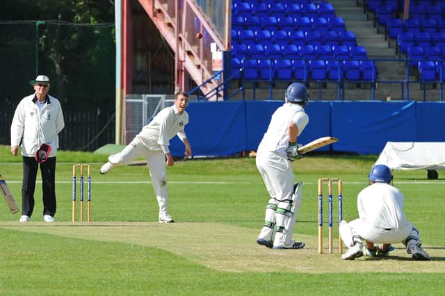 Gosport Borough bowler Dale Paternotte was among the wickets against Southampton Travellers. Picture: Sarah Standing