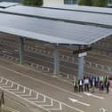 The new solar panelling at Portsmouth International Port