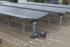 The new solar panelling at Portsmouth International Port