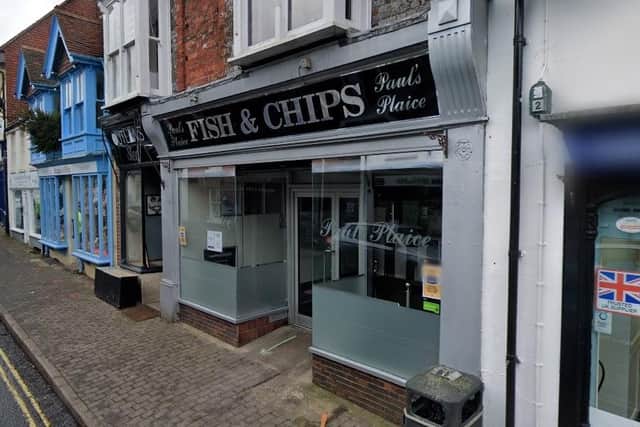 Paul's Plaice chip shop in Bishop's Waltham High Street Picture: Google