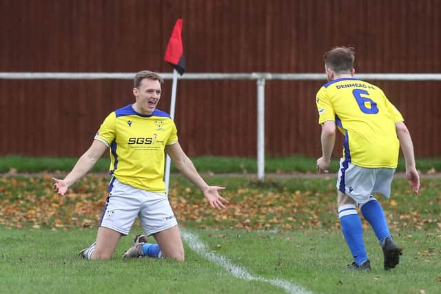 Keiran Hammond, left, suffered a broken leg yesterday. Picture: Stuart Martin