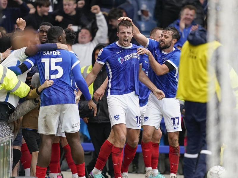 Conor Shaughnessy celebrates his winner against Carlisle