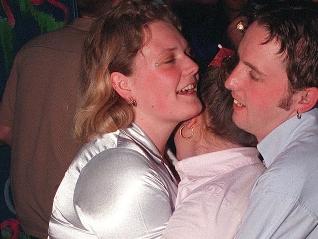 Revellers at Millennium Club in Gosport in 1999