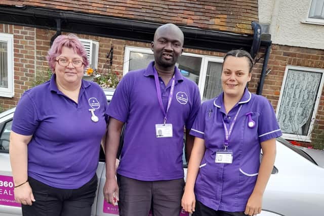 A360 Healthcare, from left, Vivita Adama, Issisu Adama and Charlotte Gillingham