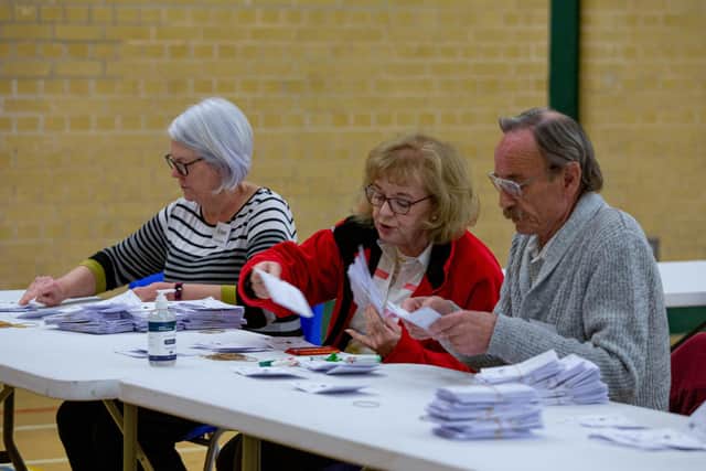 Local election count at Havant Leisure Centre, Havant on Friday 6th May 2022

Pictured: People counting

Picture: Habibur Rahman