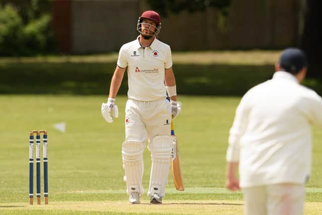 Waterlooville's Alex Shepherd reacts to his dismissal against Andover.
Picture: Keith Woodland