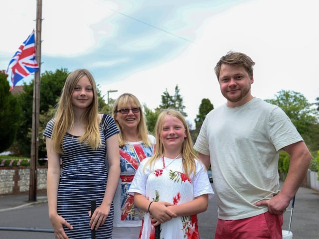 Alex Rudkin, 12, Amanda Rudkin, Evelyn Rudkin, 10 and Tim Rudkin were enjoying the festivities at Queens Road, Waterlooville
