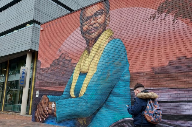 Marie Costa by Dreph on Winston Churchill Avenue, Portsmouth, November 2021. Picture by Chris Broom