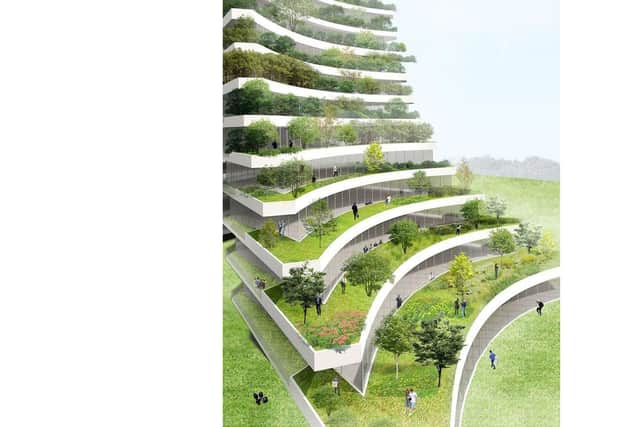 A visualisation of a possible living wall at the new park and ride. Picture: Portsmouth City Council
