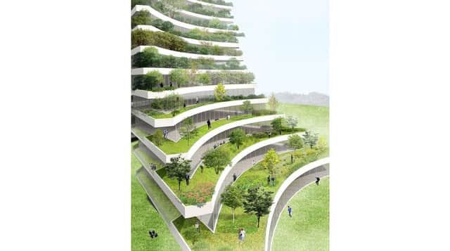 A visualisation of a possible living wall at the new park and ride. Picture: Portsmouth City Council