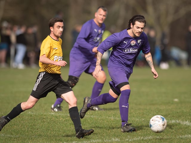 Action from AFC Tamworth's 7-2 victory over Gosham Rangers in Division Two of the City of Portsmouth Sunday League. Picture: Keith Woodland (120321-135)