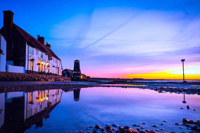 Calm beautiful scene at the Royal Oak at Langstone taken by Vicky Stovell
