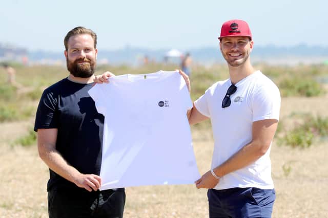 Joe Marsh, left, and Ally Taylor, of All At Sea have just launched their clothing line. Picture: Sarah Standing (070820-5890)