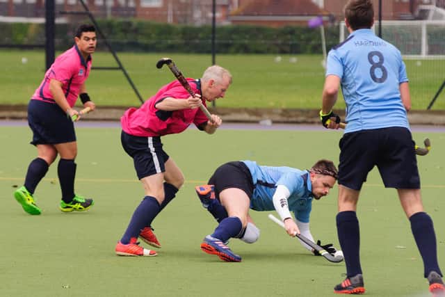 Chris Butler, second left, gave Portsmouth the lead at Haslemere.
Picture: Keith Woodland