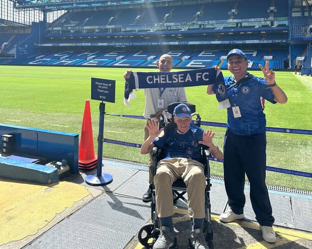 Chelsea fan Peter Swan visits Stamford Bridge after 60 years