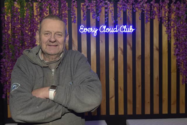 David Lloyd (69) from Waterlooville, is opening his nightclub the Every Cloud Club at the start of March 2023. Picture: Sarah Standing (130223-9411).