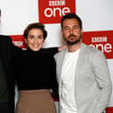 Adrian Dunbar, Vicky McClure and Martin Compston from Line of Duty. Picture: John Phillips/Getty Images