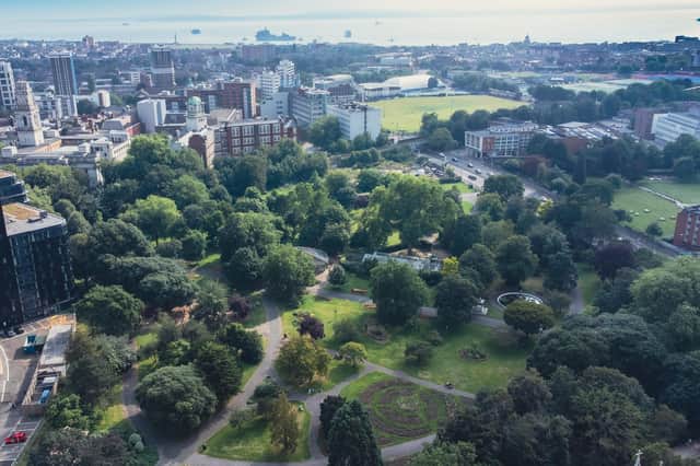Victoria Park in Portsmouth - one of the city's green lungs
Picture: Neil @ www.skymarinerdrone.com