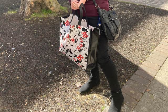 Michelle Taylor, 58, of Cosham, in Commercial Road, Portsmouth on April 17. Picture by Steve Deeks.