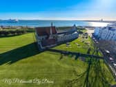 The Garrison Church in old Portsmouth in the spring sunshine