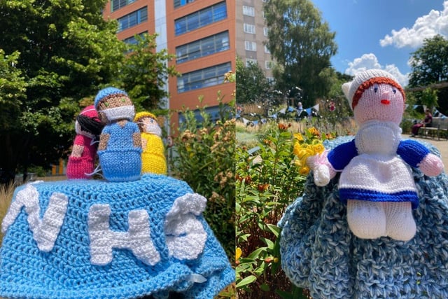 The Portsmouth Hospital University NHS Trust has collaborated with Hookers and Clickers to created amazing knitted installations to celebrate the 75th anniversary of the NHS.