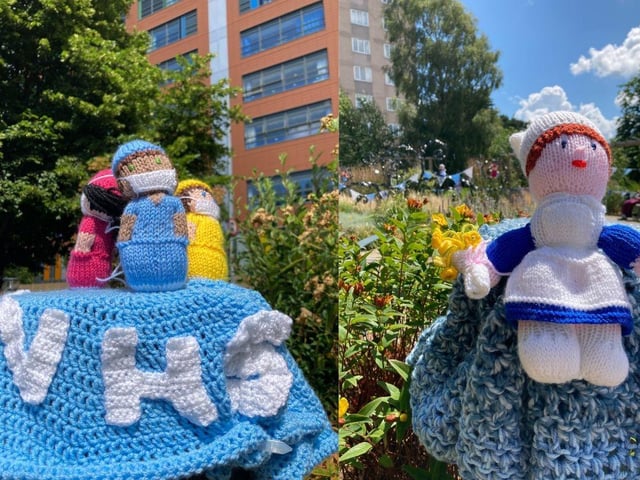 The Portsmouth Hospital University NHS Trust has collaborated with Hookers and Clickers to created amazing knitted installations to celebrate the 75th anniversary of the NHS.