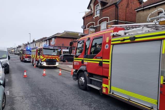 Fire at address on New Road, Fratton. Pic Stu Vaizey