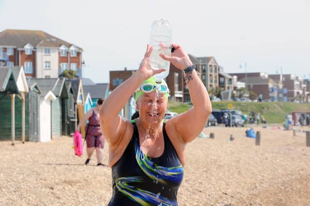 Sharon Noble cools down Picture: Sarah Standing (180422-1065)