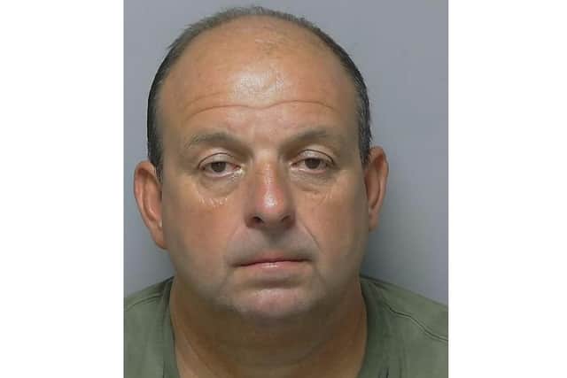 Disgraced pervert Bryan Searle, who was jailed for 25-and-a-half months after pleading guilty to sexually assaulting two women in a hot tub while he was drunk. Photo: Hampshire police