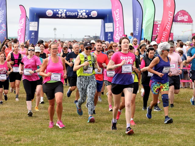 Race For Life event in Southsea, Hampshire. Pictured is action from the event.Sunday 30th June 2024.Picture: Sam Stephenson.