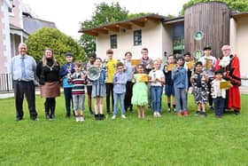 The Lord and Lady Mayoress of Portsmouth with the prize winners