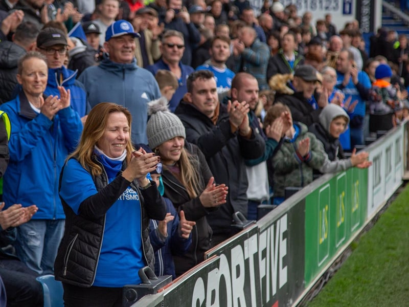 Jubilation from fans as the legends graced the pitch at half-time.