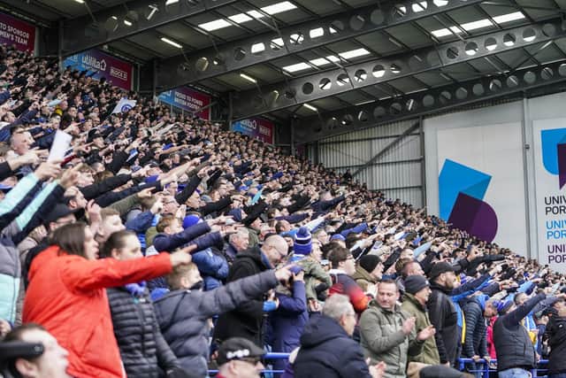 Pompey fans back their side against Port Vale. Pic: Jason Brown.