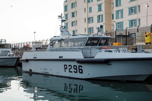 HMS Cutlass pictured in Gibraltar