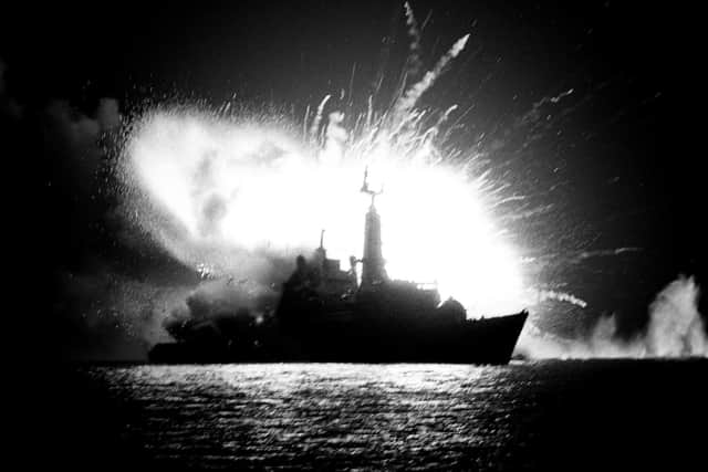 An Argentinian bomb explodes on board the Royal Navy frigate HMS Antelope killing the bomb disposal engineer who was trying to defuse it.