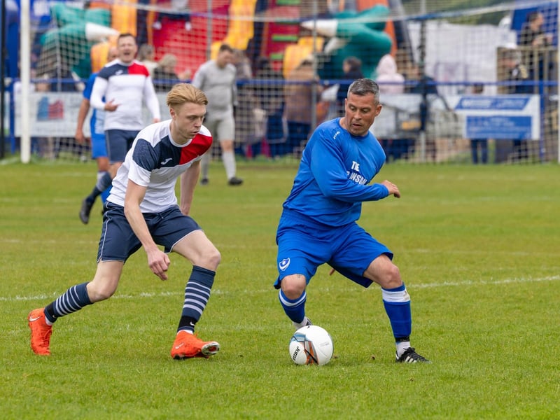 Portsea took on Team Sherie in the charity match played out between friends and family.