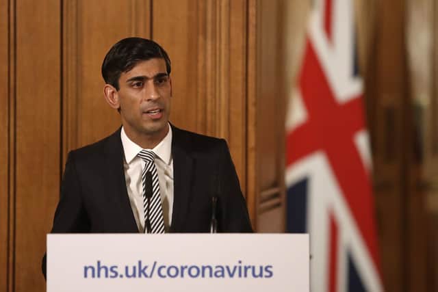 Chancellor Rishi Sunak speaking at a media briefing in Downing Street, London, on Coronavirus (COVID-19). Picture: Matt Dunham/PA Wire