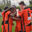 Blakley Fairweather was overcome with emotion after scoring his goal.


Picture: Keith Woodland